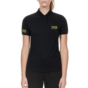3B GROWTH WOMEN'S BLACK POLO T-SHIRT