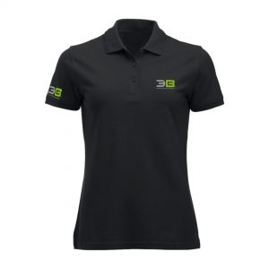 Alternative view of 3B GROWTH WOMEN'S BLACK POLO T-SHIRT